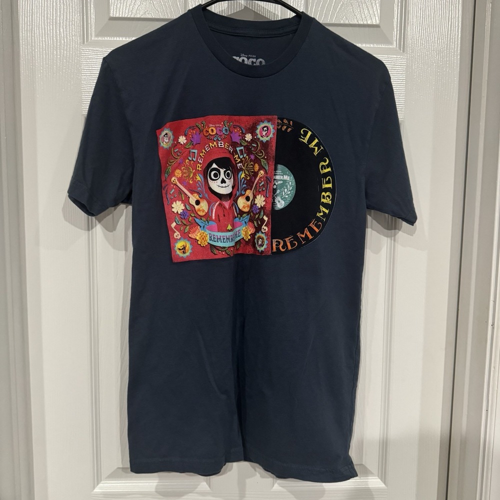 Coco Remember Me Blue T-Shirt Disney Pixar Size Small
